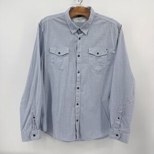 Calvin Klein Jeans Mens Long Sleeve Button Up Shirt Light Blue Stripe Size XL